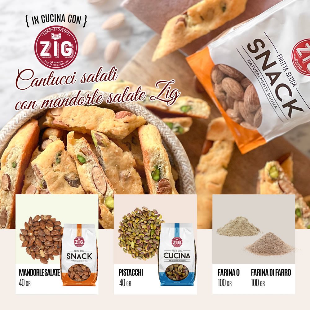 Cantucci salati con mandorle salate ZIG