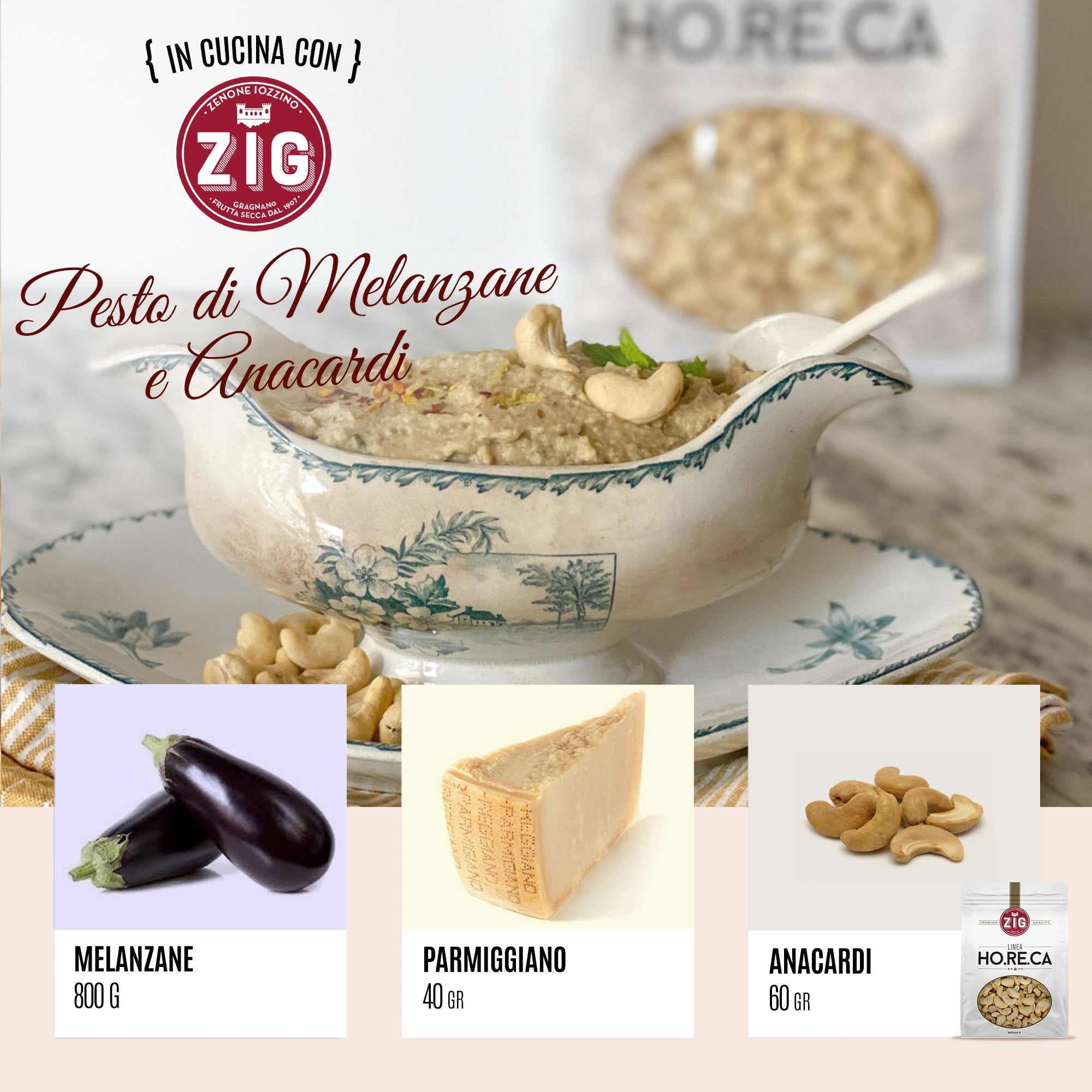Pesto di melanzane e anacardi