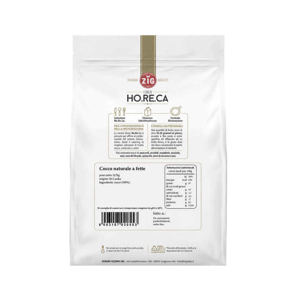Cocco naturale a fette - 700 gr