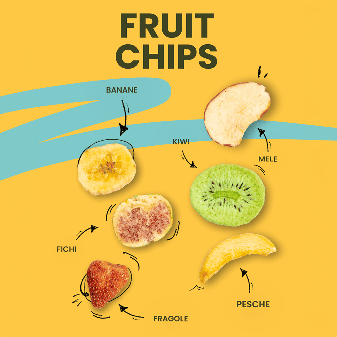 Scopri tutti i frutti nel nostro mix di fruit chips