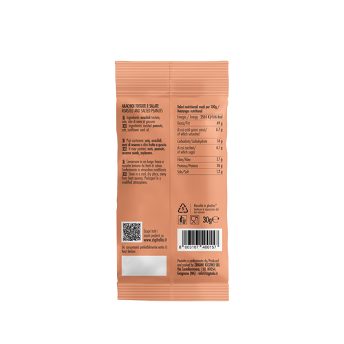 Gesalzene, geröstete Erdnüsse – 30 g