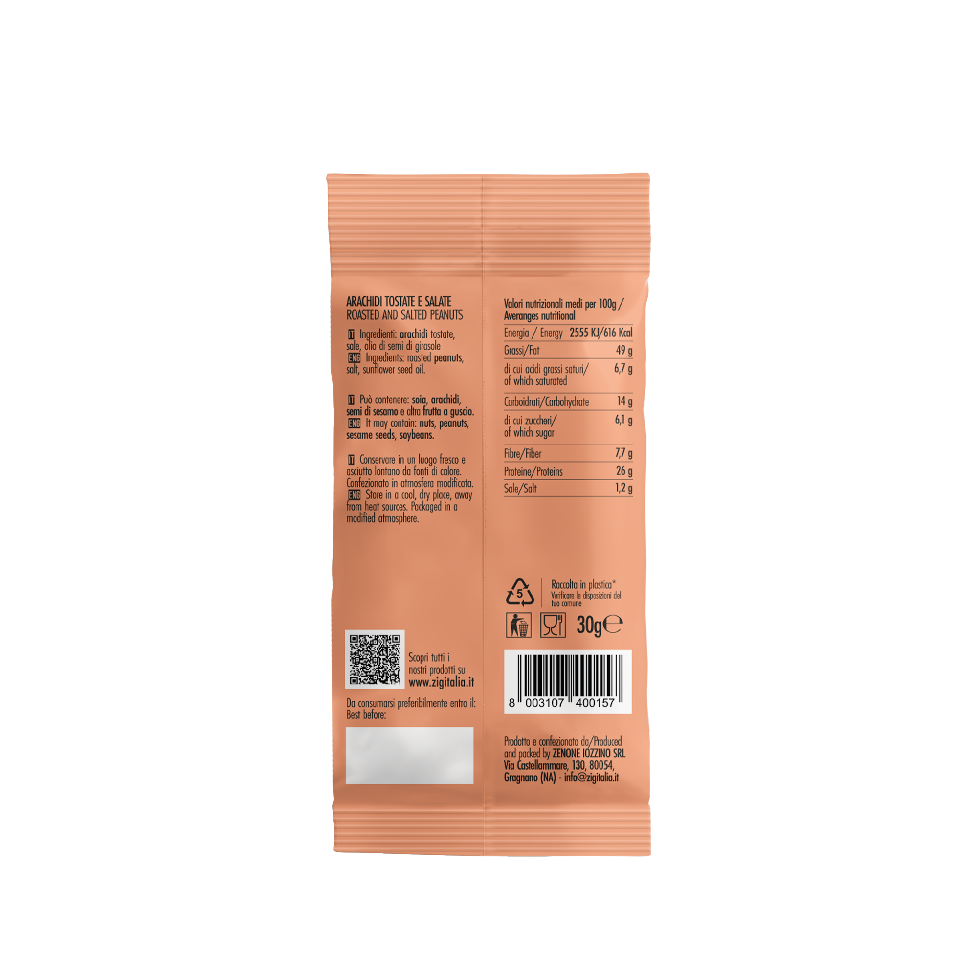 Arachidi tostate e salate - Multipack (x10)