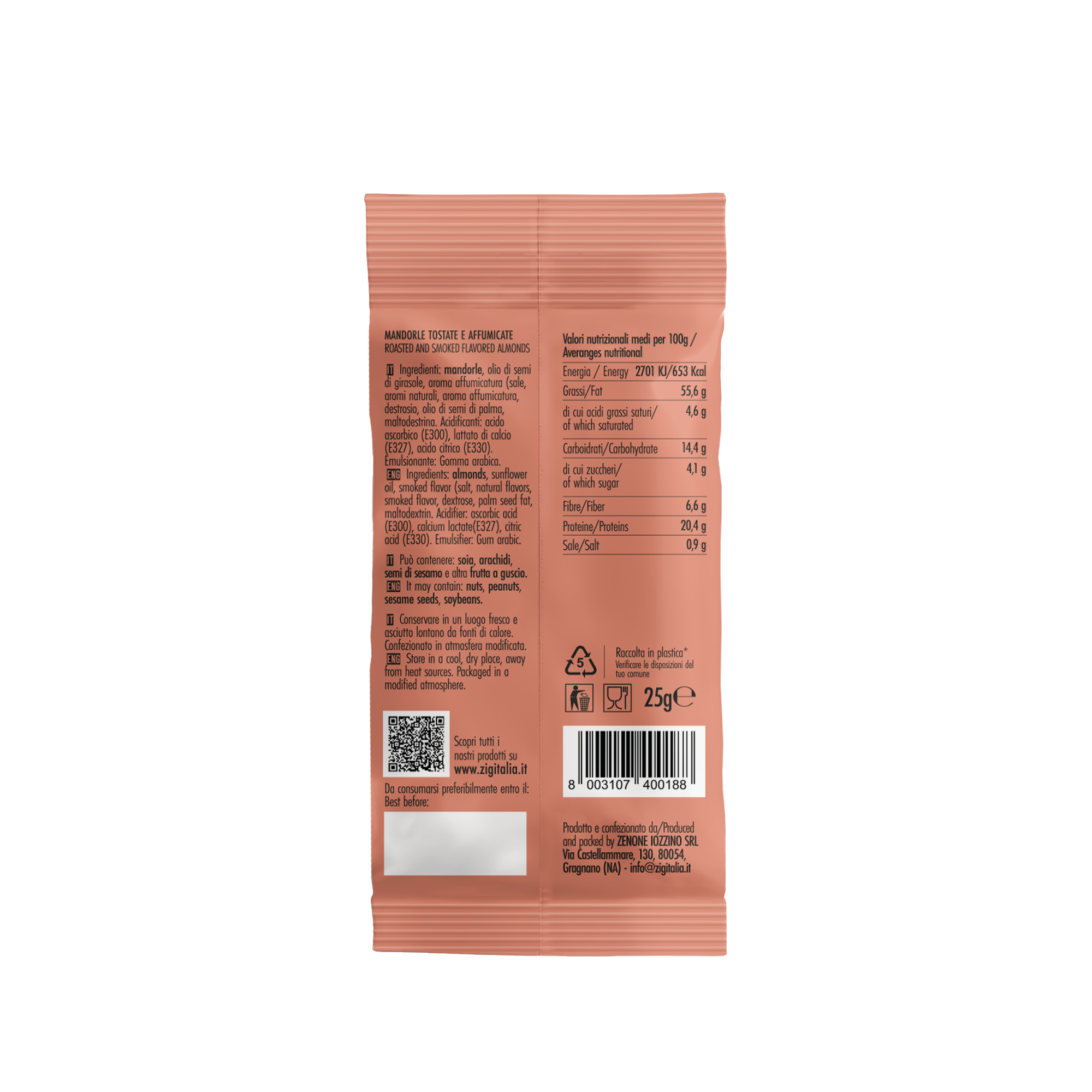 Mandorle tostate ed affumicate - Multipack (x10)