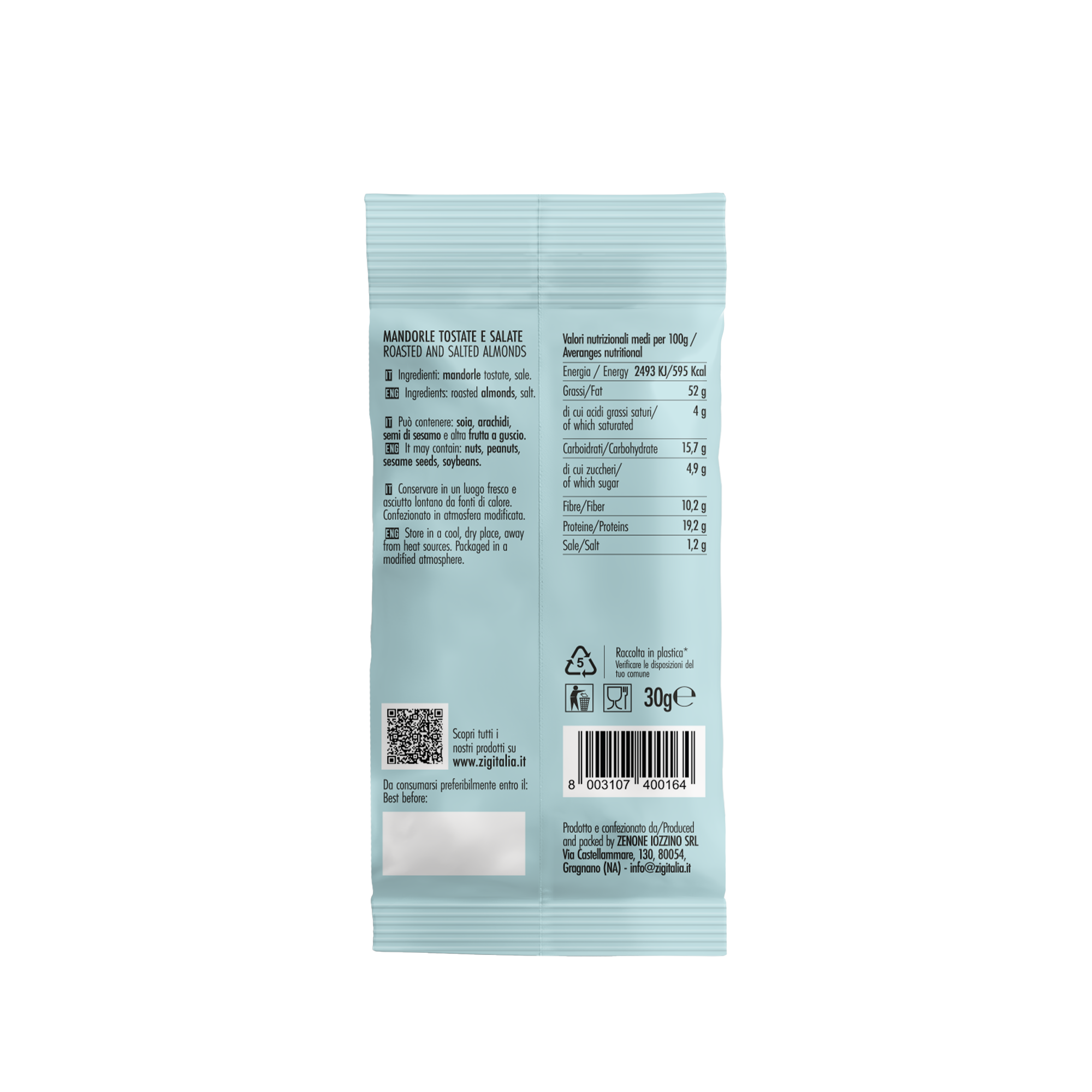 Mandorle tostate e salate - Multipack (x10)