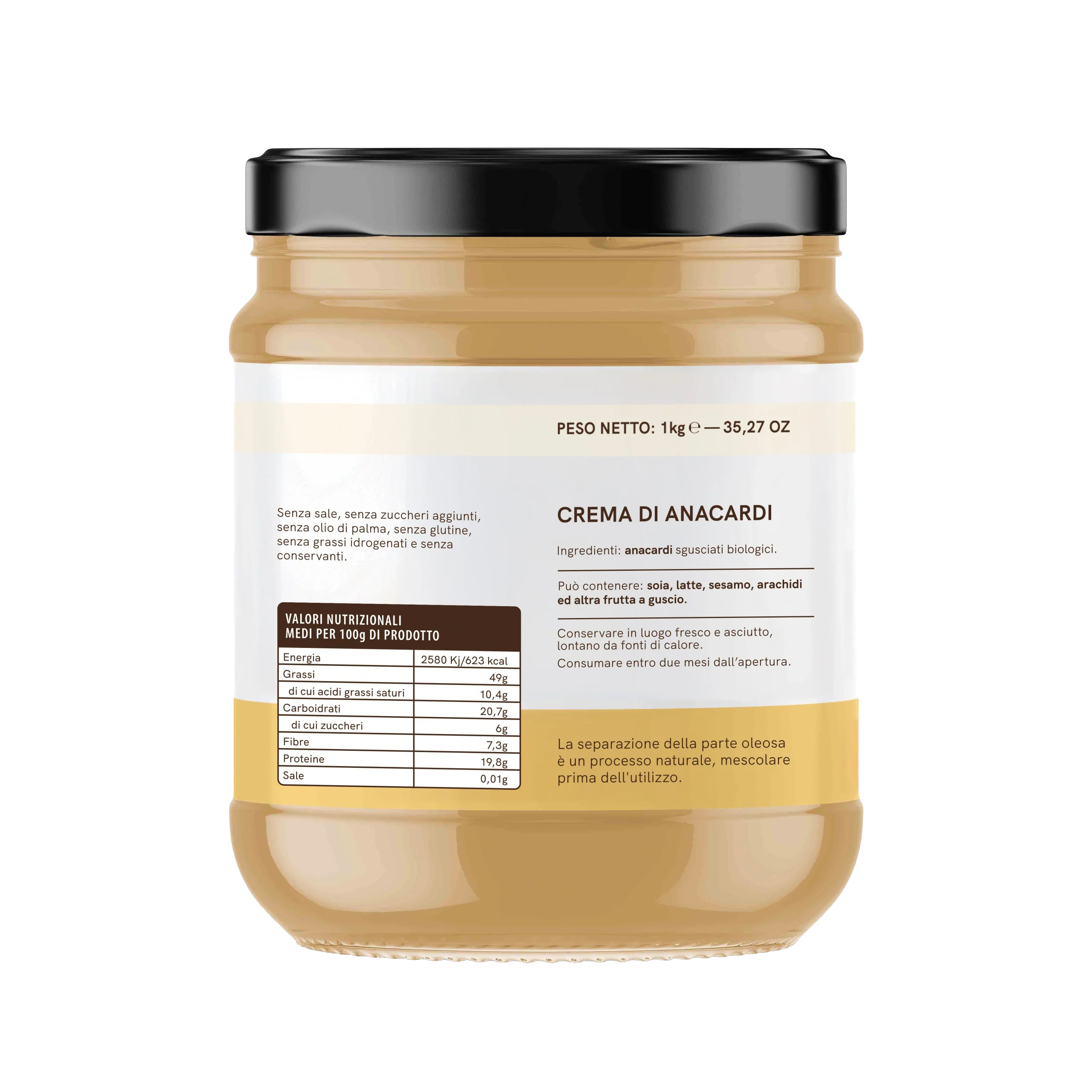 Organic Cashew Cream 1kg