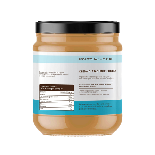 Crema di Arachidi e Cocco BIO 1kg