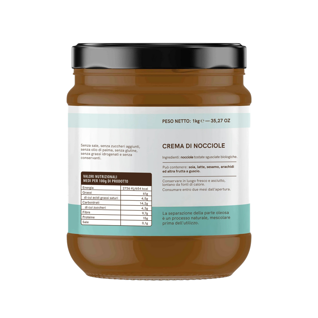 Crema de avellanas orgánica 1 kg