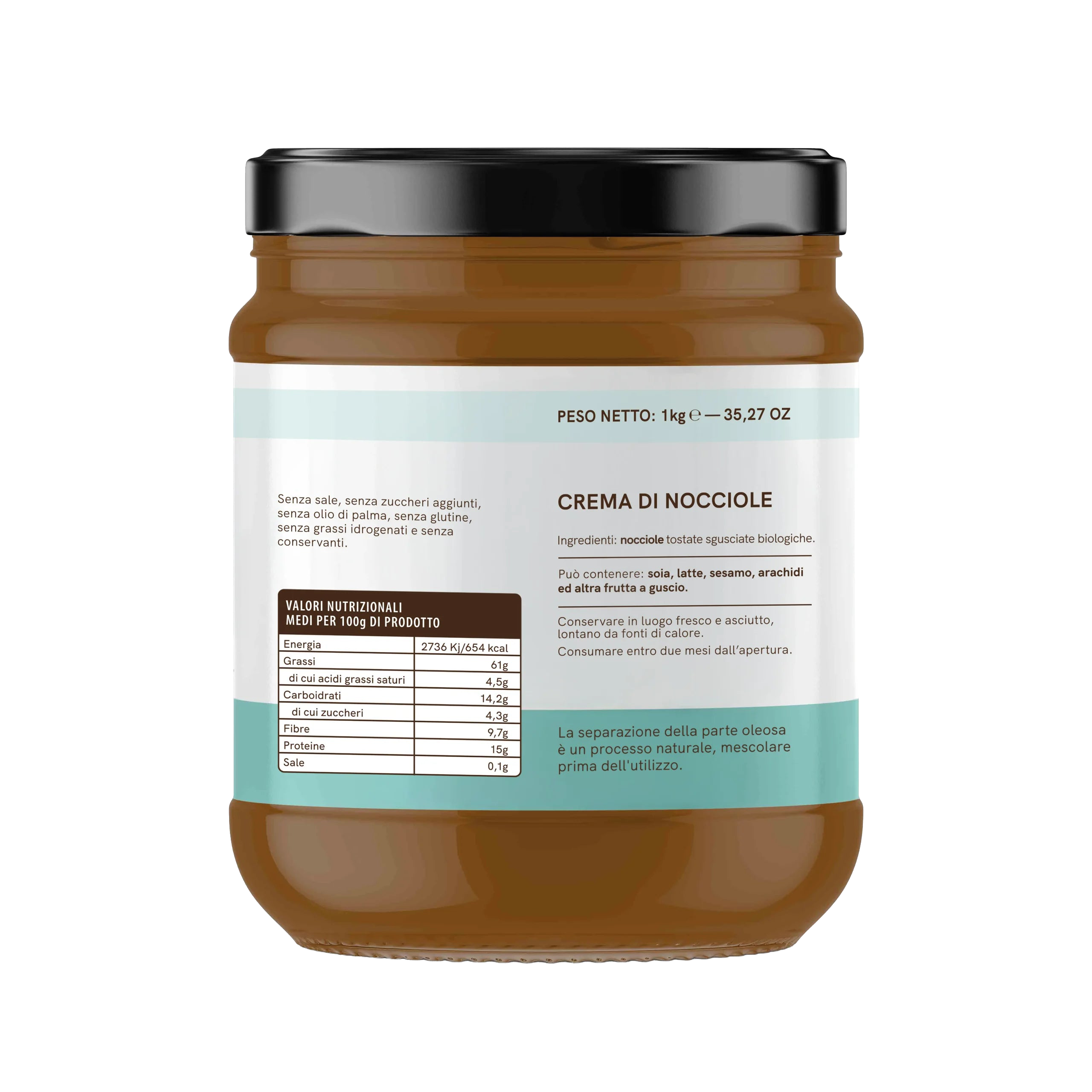 Crema de avellanas orgánica 1 kg