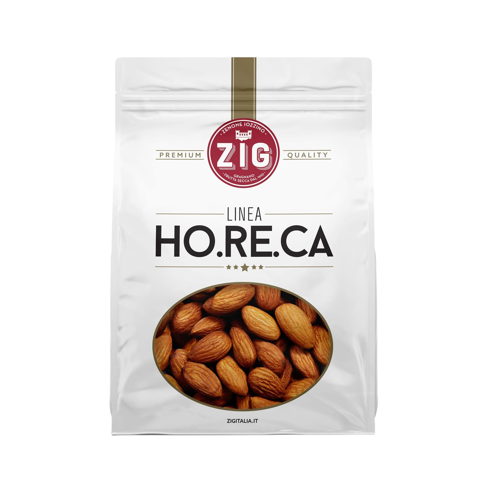 Roasted and salted shelled almonds - 1kg