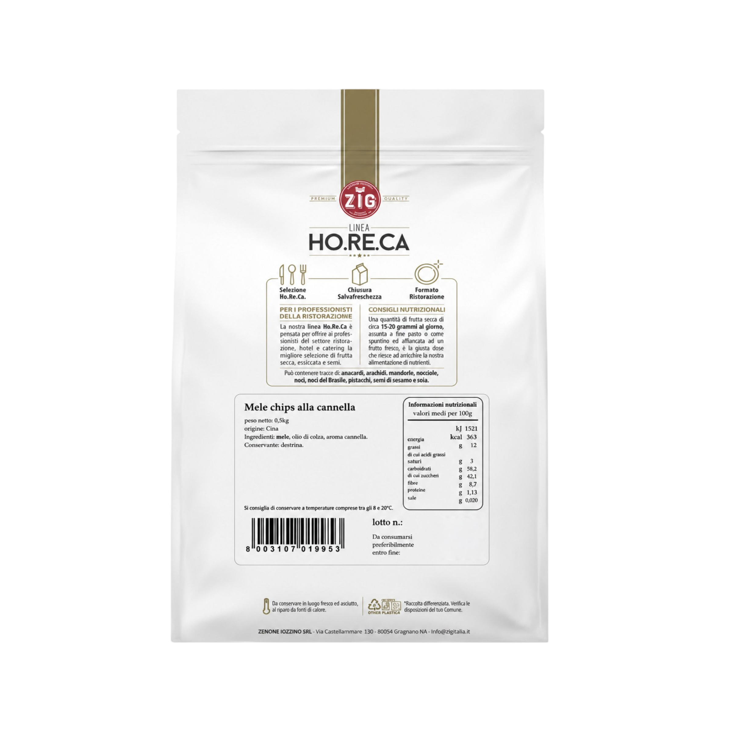 Mele chips alla cannella - 500 gr