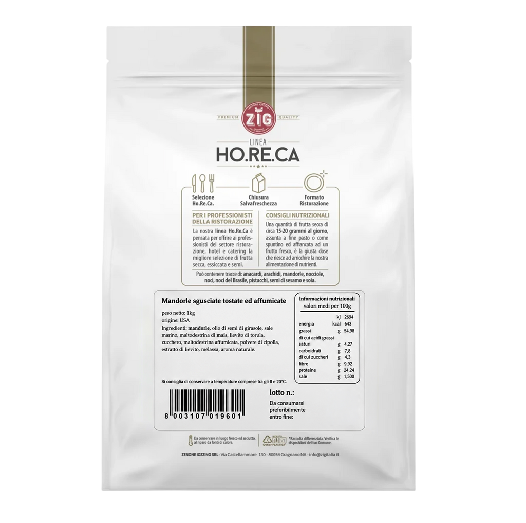 Mandorle sgusciate tostate ed affumicate - 1kg